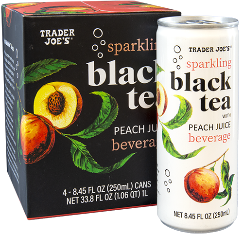 Get Jayone Sparkling Drink, Black Tea & Peach 4 Cans Delivered